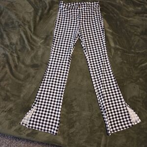 SHEIN Black and White Checkered Pants